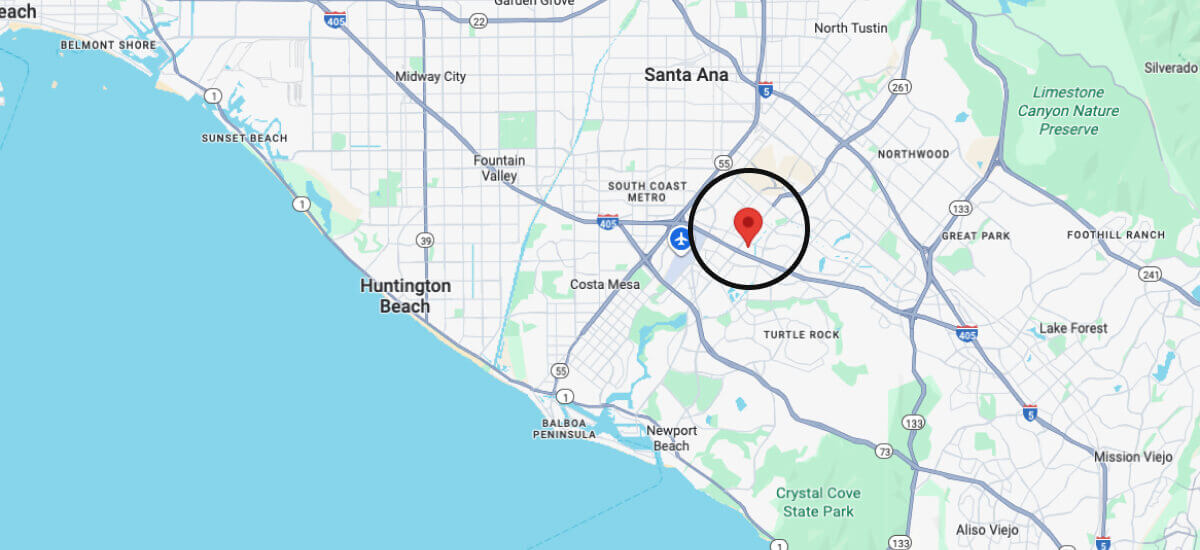Irvine Regional Office Map