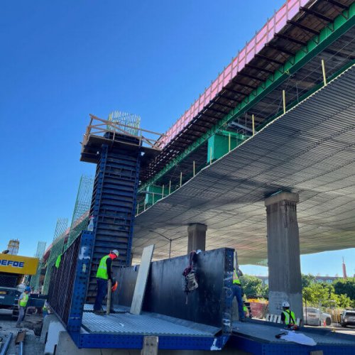 Underside of Bruckner expressway bridge