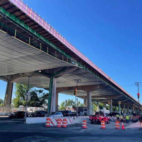 Underside of Bruckner expressway bridge