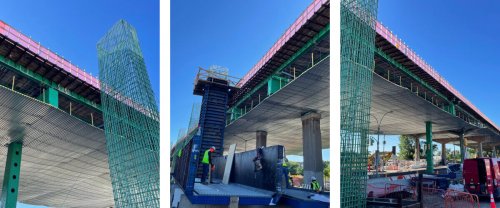 Bruckner expressway bridge with Champion employees installing access points