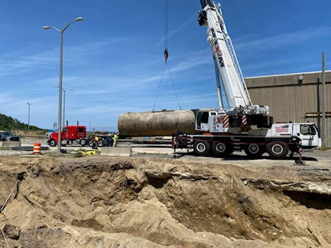 Underground Tank Removal at Pilgrim Nuclear Station
