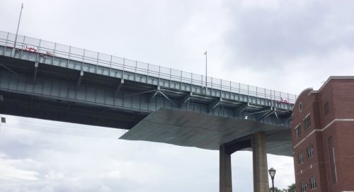Partial safety span installed under throgs neck bridge